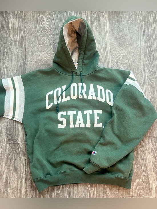 Champion Other - Champion Green & Grey Striped Colorado State Hoodie